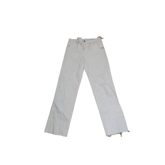 BlankNYC Size 27 White Madison Crop Distressed Denim Jeans NWT - Picture 1 of 3